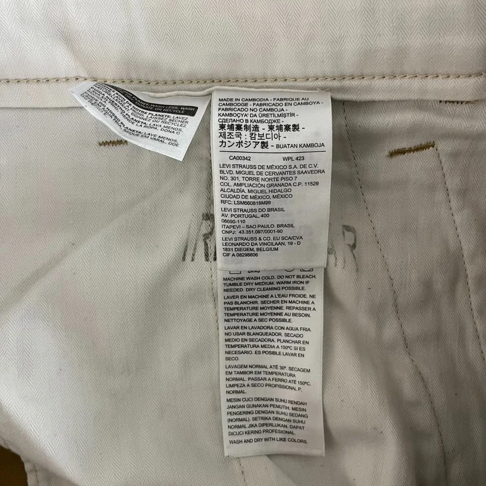 Levi's XX‎ Chino Pants Men's Size 40 Khaki Straight Leg Cotton Blend